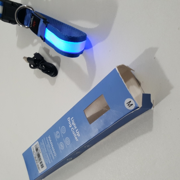 Vizpet Luminous Led Dog Collar Adjustable M - Picture 5 of 6